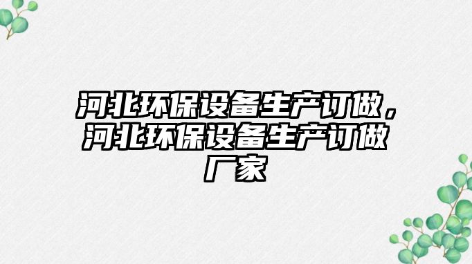 河北環(huán)保設(shè)備生產(chǎn)訂做，河北環(huán)保設(shè)備生產(chǎn)訂做廠家