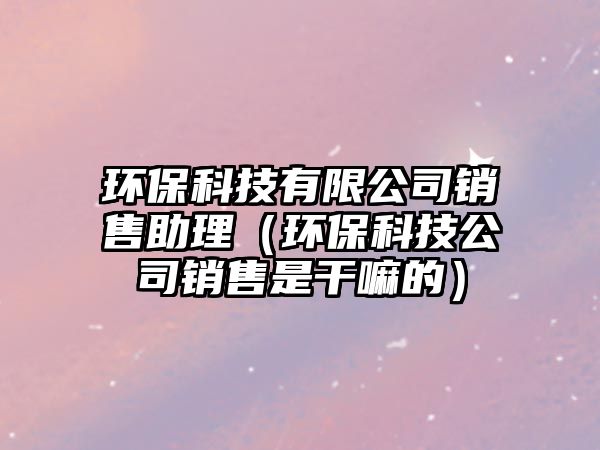 環(huán)?？萍加邢薰句N售助理（環(huán)?？萍脊句N售是干嘛的）