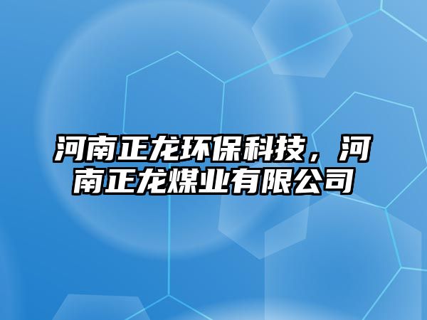 河南正龍環(huán)?？萍?，河南正龍煤業(yè)有限公司