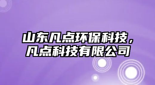 山東凡點(diǎn)環(huán)?？萍迹颤c(diǎn)科技有限公司
