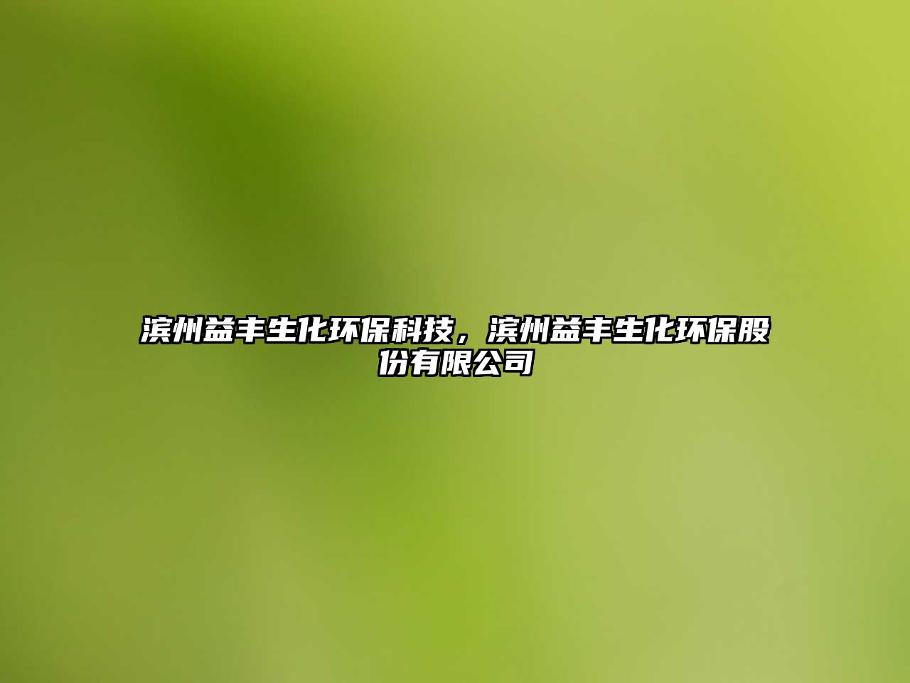 濱州益豐生化環(huán)?？萍迹瑸I州益豐生化環(huán)保股份有限公司