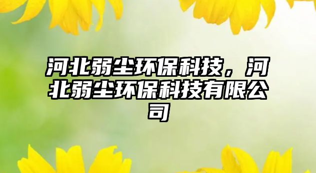河北弱塵環(huán)保科技，河北弱塵環(huán)?？萍加邢薰? class=
