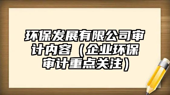 環(huán)保發(fā)展有限公司審計內(nèi)容（企業(yè)環(huán)保審計重點(diǎn)關(guān)注）