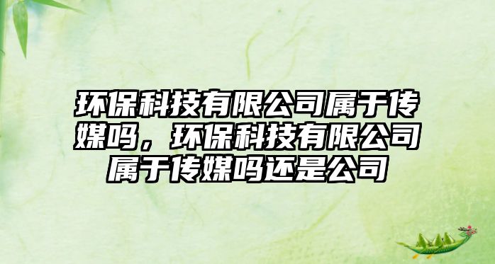 環(huán)?？萍加邢薰緦儆趥髅絾?，環(huán)?？萍加邢薰緦儆趥髅絾徇€是公司