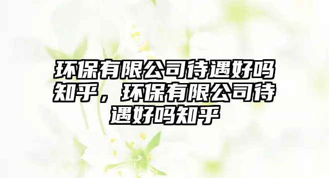 環(huán)保有限公司待遇好嗎知乎，環(huán)保有限公司待遇好嗎知乎