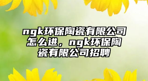 ngk環(huán)保陶瓷有限公司怎么進(jìn)，ngk環(huán)保陶瓷有限公司招聘