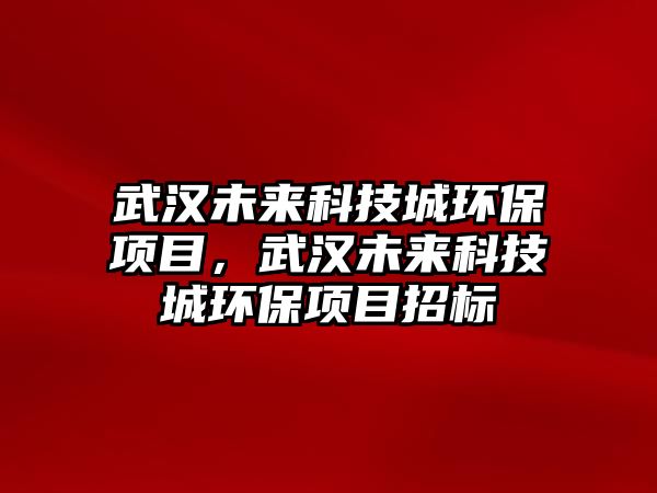 武漢未來科技城環(huán)保項(xiàng)目，武漢未來科技城環(huán)保項(xiàng)目招標(biāo)