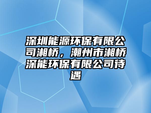 深圳能源環(huán)保有限公司湘橋，潮州市湘橋深能環(huán)保有限公司待遇