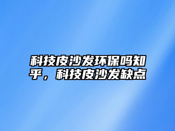 科技皮沙發(fā)環(huán)保嗎知乎，科技皮沙發(fā)缺點