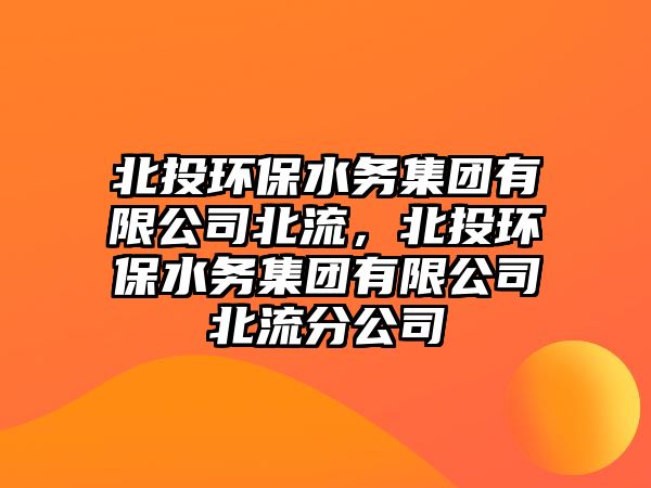 北投環(huán)保水務(wù)集團(tuán)有限公司北流，北投環(huán)保水務(wù)集團(tuán)有限公司北流分公司