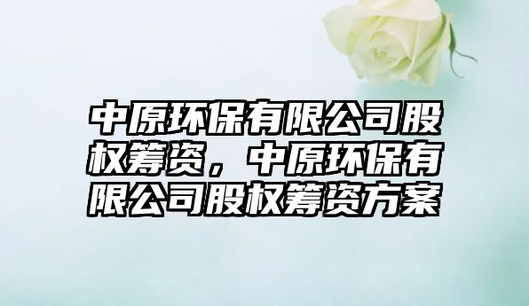 中原環(huán)保有限公司股權(quán)籌資，中原環(huán)保有限公司股權(quán)籌資方案