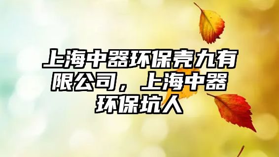 上海中器環(huán)保殼九有限公司，上海中器環(huán)?？尤?/> 
									</a>
									<h4 class=