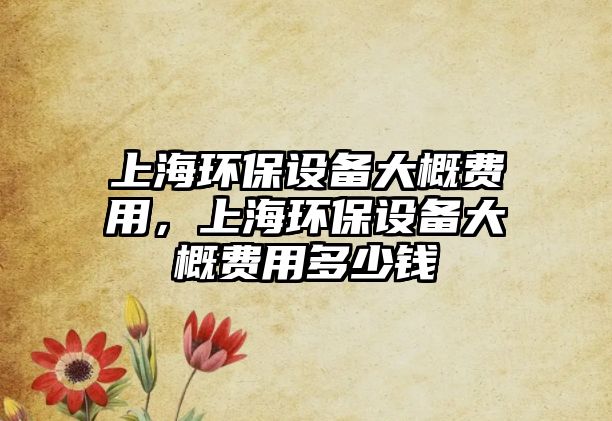 上海環(huán)保設(shè)備大概費(fèi)用，上海環(huán)保設(shè)備大概費(fèi)用多少錢(qián)
