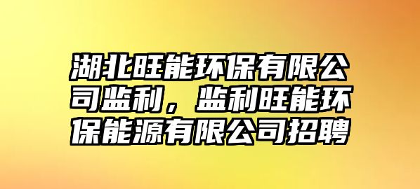 湖北旺能環(huán)保有限公司監(jiān)利，監(jiān)利旺能環(huán)保能源有限公司招聘