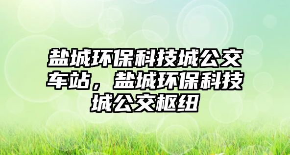 鹽城環(huán)保科技城公交車站，鹽城環(huán)?？萍汲枪粯屑~