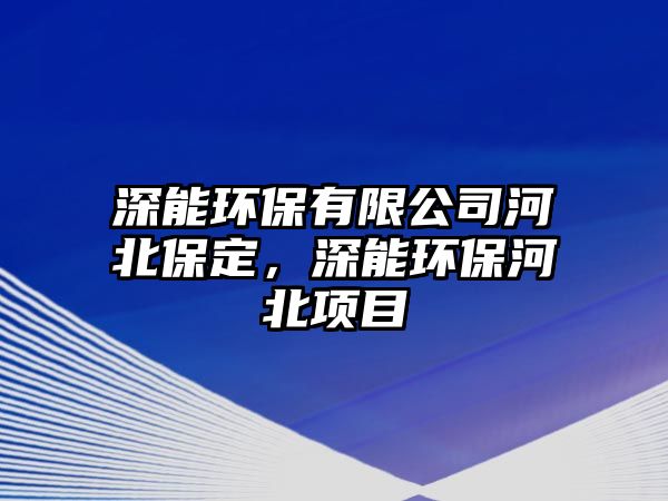 深能環(huán)保有限公司河北保定，深能環(huán)保河北項目