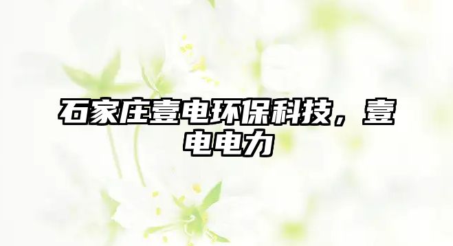 石家莊壹電環(huán)?？萍?，壹電電力