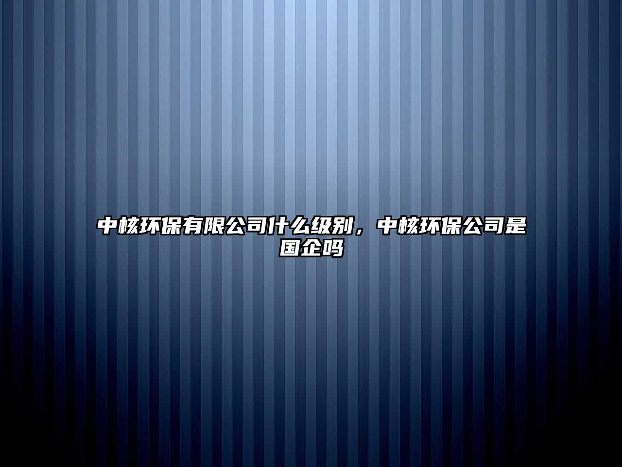 中核環(huán)保有限公司什么級(jí)別，中核環(huán)保公司是國(guó)企嗎