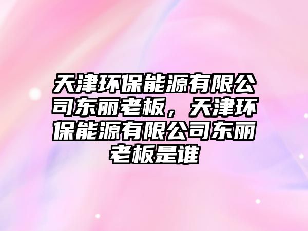 天津環(huán)保能源有限公司東麗老板，天津環(huán)保能源有限公司東麗老板是誰(shuí)