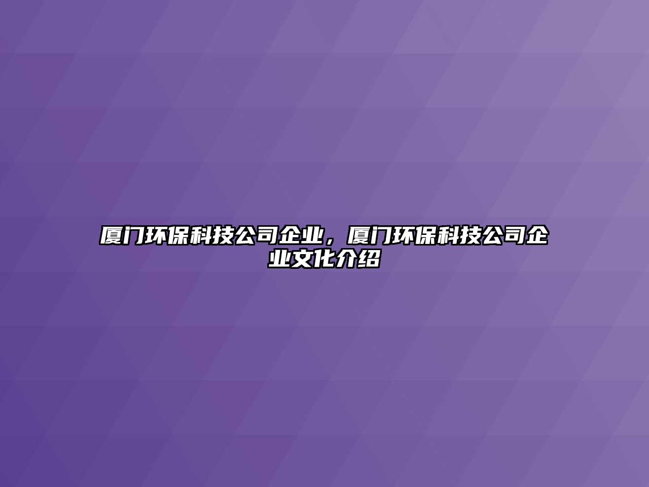 廈門環(huán)?？萍脊酒髽I(yè)，廈門環(huán)保科技公司企業(yè)文化介紹