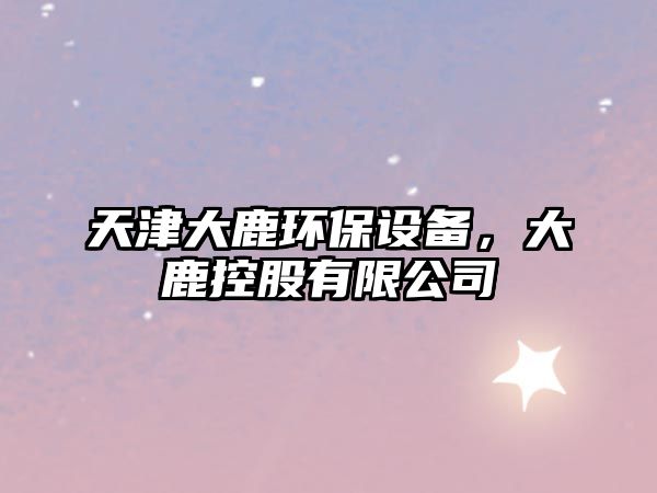 天津大鹿環(huán)保設(shè)備，大鹿控股有限公司