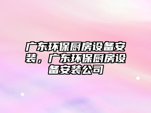 廣東環(huán)保廚房設(shè)備安裝，廣東環(huán)保廚房設(shè)備安裝公司