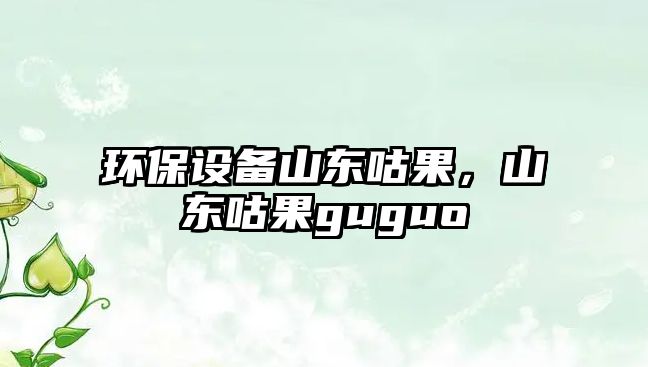 環(huán)保設(shè)備山東咕果，山東咕果guguo