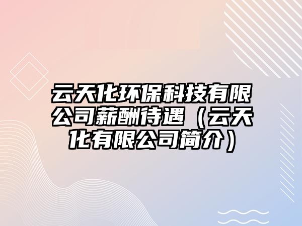 云天化環(huán)保科技有限公司薪酬待遇（云天化有限公司簡(jiǎn)介）