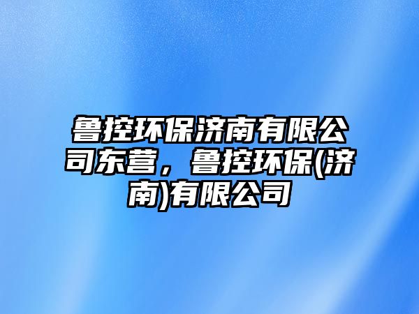 魯控環(huán)保濟南有限公司東營，魯控環(huán)保(濟南)有限公司