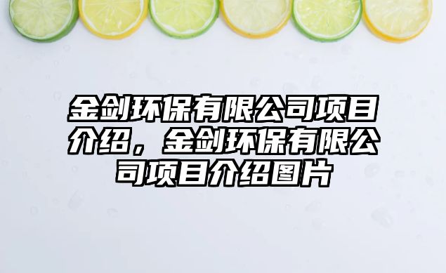 金劍環(huán)保有限公司項目介紹，金劍環(huán)保有限公司項目介紹圖片
