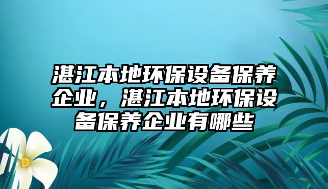 湛江本地環(huán)保設(shè)備保養(yǎng)企業(yè)，湛江本地環(huán)保設(shè)備保養(yǎng)企業(yè)有哪些