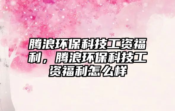 騰浪環(huán)?？萍脊べY福利，騰浪環(huán)保科技工資福利怎么樣