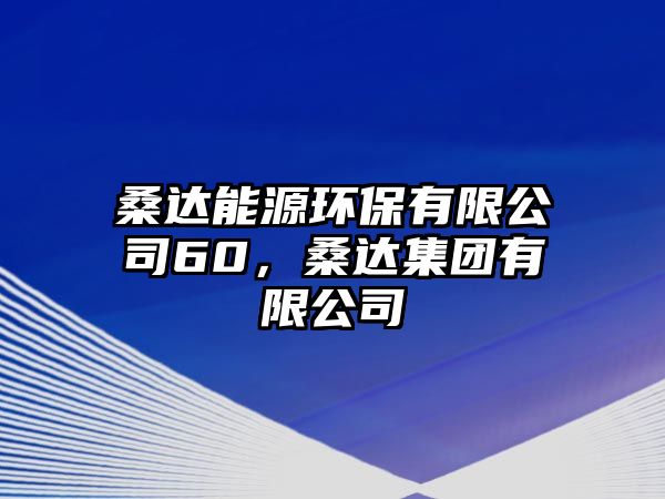桑達(dá)能源環(huán)保有限公司60，桑達(dá)集團(tuán)有限公司