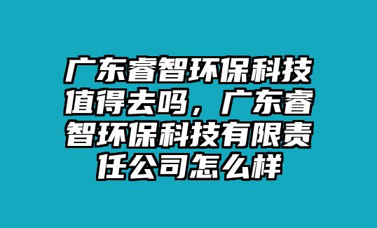 廣東睿智環(huán)?？萍贾档萌?，廣東睿智環(huán)保科技有限責(zé)任公司怎么樣