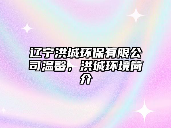 遼寧洪城環(huán)保有限公司溫馨，洪城環(huán)境簡(jiǎn)介