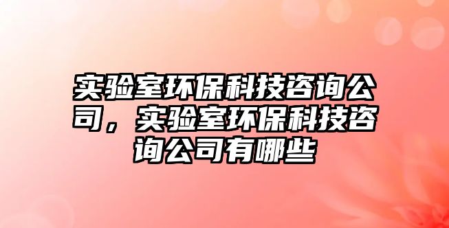 實(shí)驗(yàn)室環(huán)?？萍甲稍?xún)公司，實(shí)驗(yàn)室環(huán)保科技咨詢(xún)公司有哪些