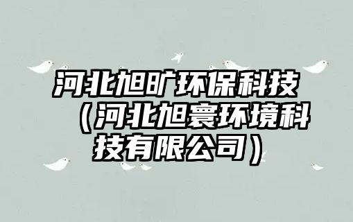 河北旭曠環(huán)?？萍迹ê颖毙皴经h(huán)境科技有限公司）