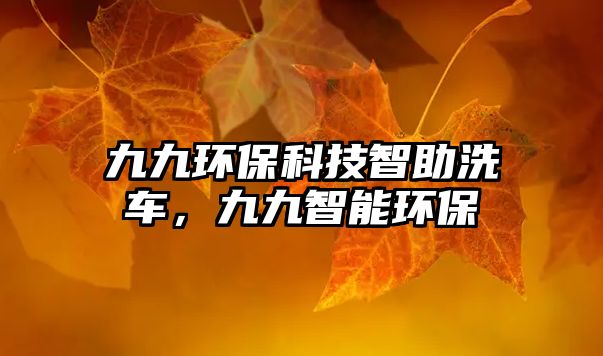 九九環(huán)保科技智助洗車，九九智能環(huán)保