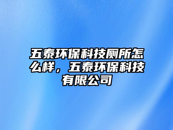 五泰環(huán)?？萍紟趺礃樱逄┉h(huán)?？萍加邢薰? class=