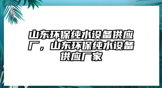 山東環(huán)保純水設備供應廠，山東環(huán)保純水設備供應廠家