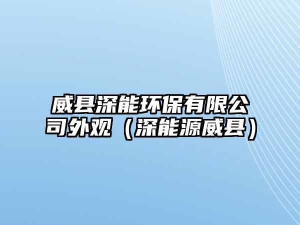 威縣深能環(huán)保有限公司外觀（深能源威縣）