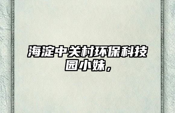 海淀中關(guān)村環(huán)?？萍紙@小妹，