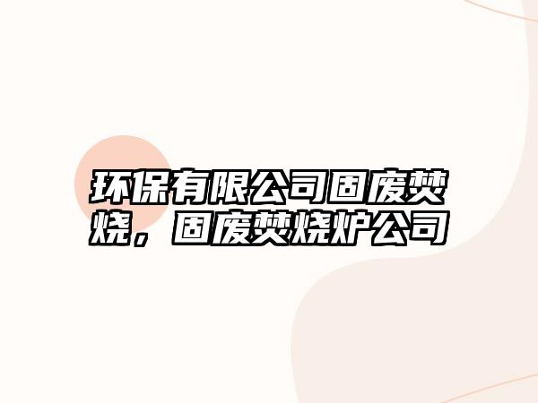 環(huán)保有限公司固廢焚燒，固廢焚燒爐公司