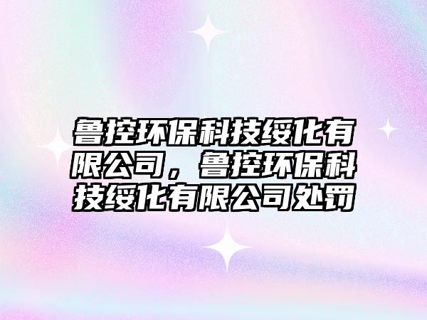魯控環(huán)?？萍冀椈邢薰?，魯控環(huán)?？萍冀椈邢薰咎幜P