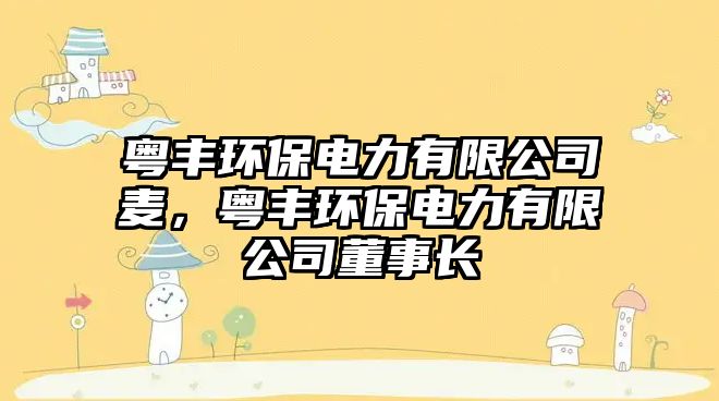 粵豐環(huán)保電力有限公司麥，粵豐環(huán)保電力有限公司董事長