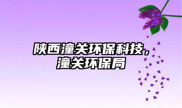 陜西潼關環(huán)?？萍迹P環(huán)保局