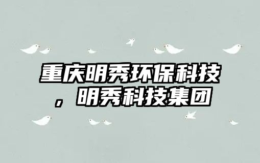 重慶明秀環(huán)保科技，明秀科技集團(tuán)