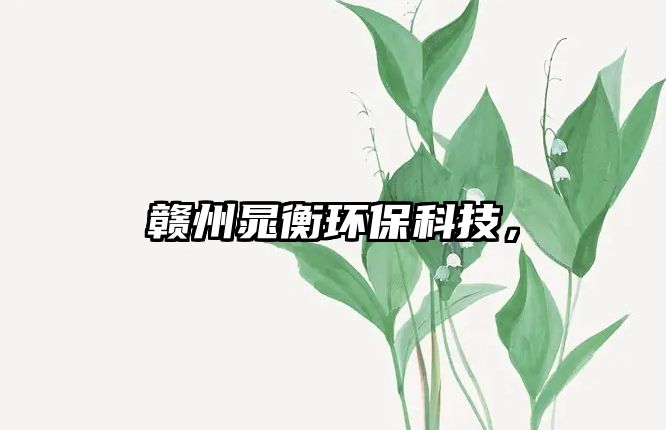 贛州晁衡環(huán)?？萍?，