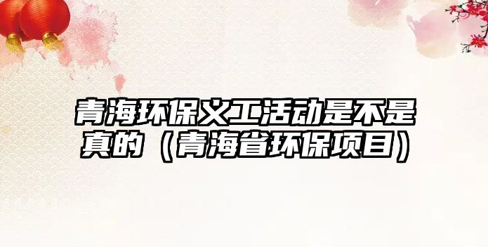 青海環(huán)保義工活動(dòng)是不是真的（青海省環(huán)保項(xiàng)目）