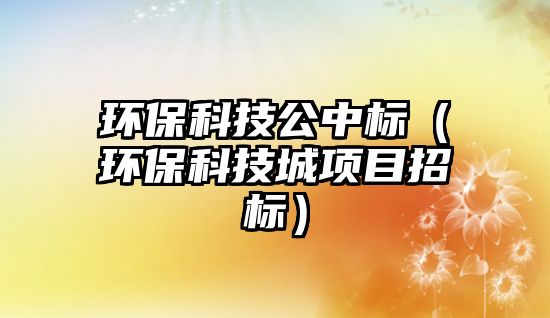 環(huán)?？萍脊袠?biāo)（環(huán)?？萍汲琼?xiàng)目招標(biāo)）
